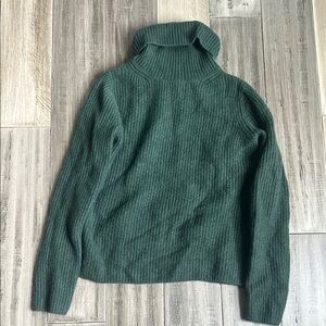 Women's Green Turtleneck Sweater